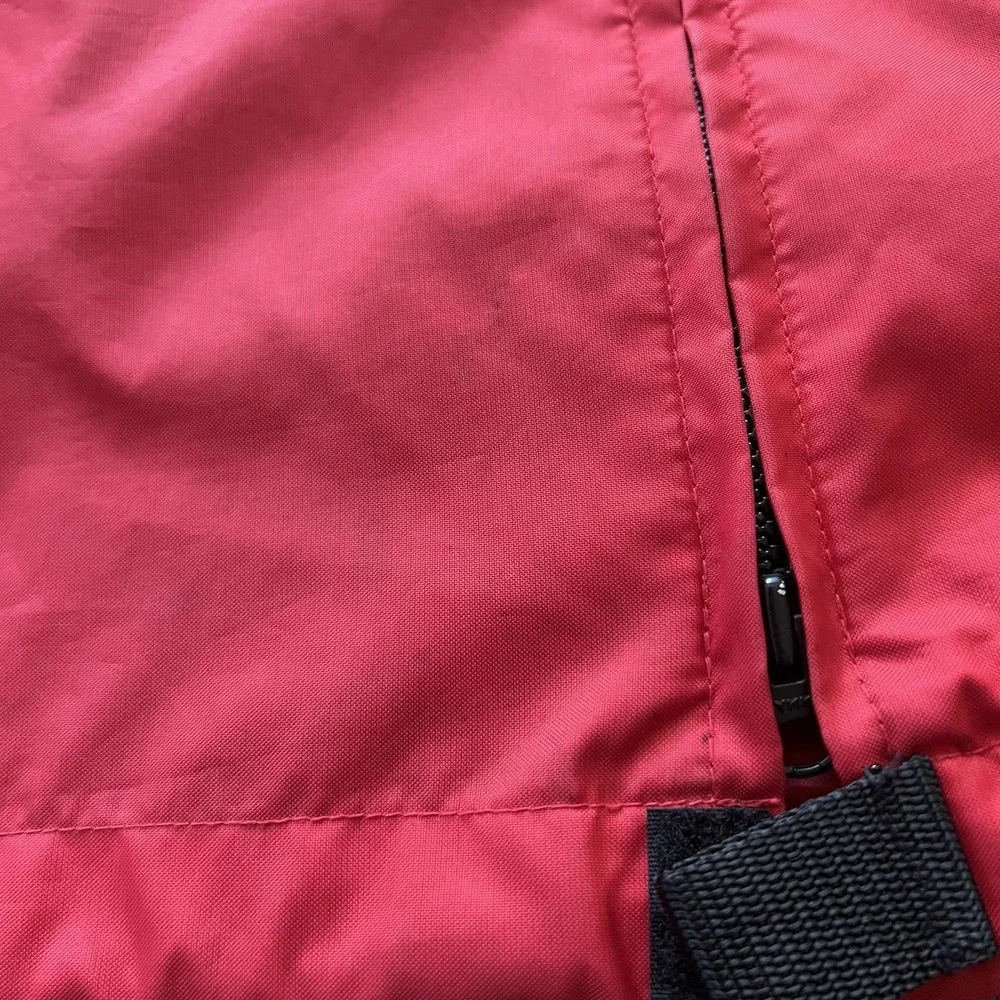 Vintage LL Bean Rain Jacket Mens Size Large Red Full Zip Hooded Waterproof Nylon